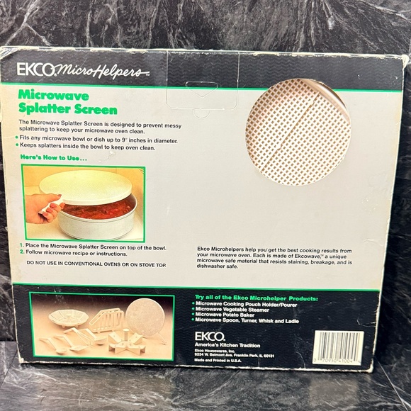 EKCO MICRO HELPERS Microwave Splatter Screen Vintage - Picture 7 of 13